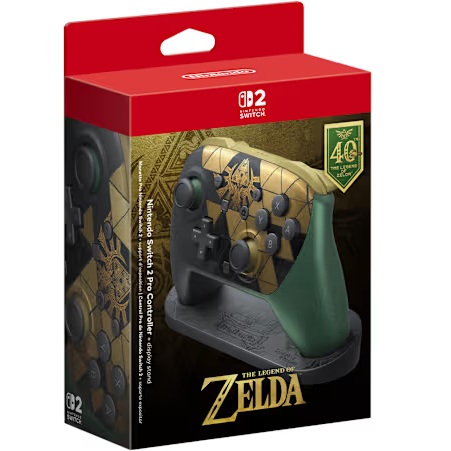 Pro Controller Switch 2 + Stand Edicion Zelda 40th Aniversario Pro Controller Switch 2 + Stand Edicion Zelda 40th Aniversario