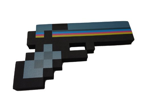 Pistola 8 Bit Pixelada Negra 