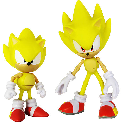 Figuras Sonic 20th Anniversary Super Sonic Classic & Modern (2 Figuras) 