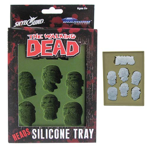 Molde Silicona Cubos Hielo The Walking Dead Zombie Heads (Oferta Halloween) 