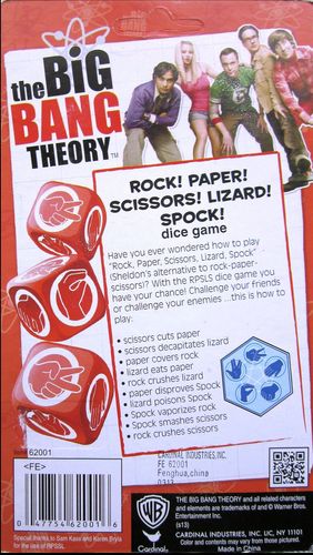 The Big Bang Theory Piedra Papel Tijera Lagarto Spock (Juego de Dados) (Oferta Halloween) 