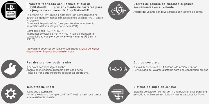 Volante PS4 Thrustmaster T80 Racing Wheel 