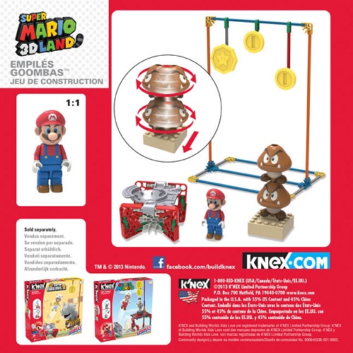 Knex Super Mario 3D Land Stacked Goombas Building Set 