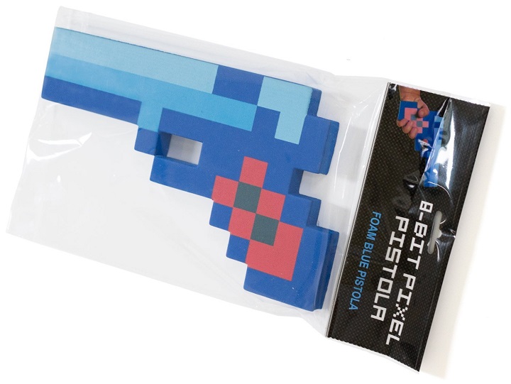 Pistola 8 Bit Pixelada Azul (Venta Especial) 