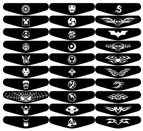 Stickers Para Barra de Luz Dualshock 4 (Mix de 30 Diseños A) 