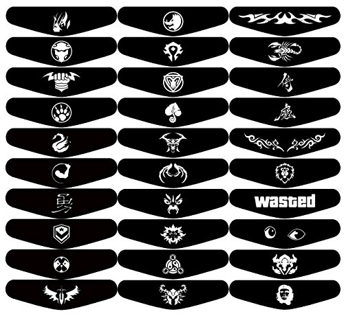 Stickers Para Barra de Luz Dualshock 4 (Mix de 30 Diseños B) 