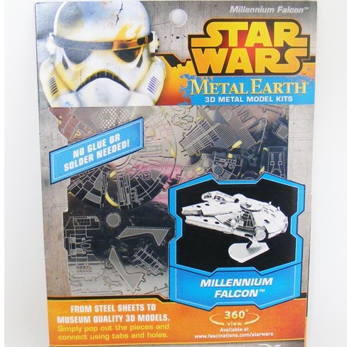 Figura Star Wars Millenium Falcon Armable Metalica 