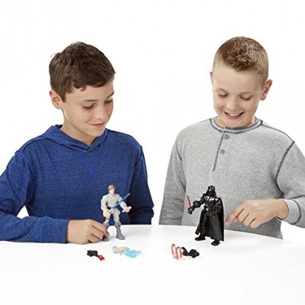 Figura Star Wars Hero Mashers Luke Skywalker Vs Darth Vader -Hasbro- 