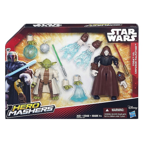 Figura Star Wars Hero Mashers Yoda Vs Palpatine -Hasbro- 