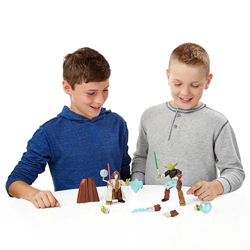 Figura Star Wars Hero Mashers Yoda Vs Palpatine -Hasbro- 