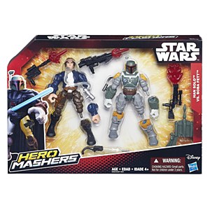 Figura Star Wars Hero Mashers Han Solo Vs Boba Fett -Hasbro- 