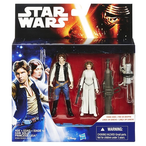 Figuras Star Wars Han Solo y Princess Leia -Hasbro- 