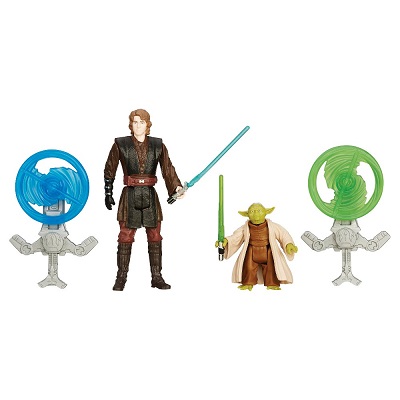 Figuras Star Wars Anakin Skywalker y Yoda -Hasbro- 