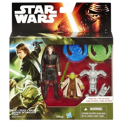 Figuras Star Wars Anakin Skywalker y Yoda -Hasbro- 