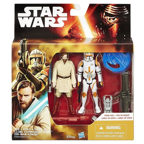 Figuras Star Wars Obi Wan Kenobi y Clone Commander Cody -Hasbro- 