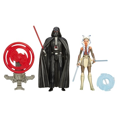 Figuras Star Wars Darth Vader y Ahsoka Tano -Hasbro- 