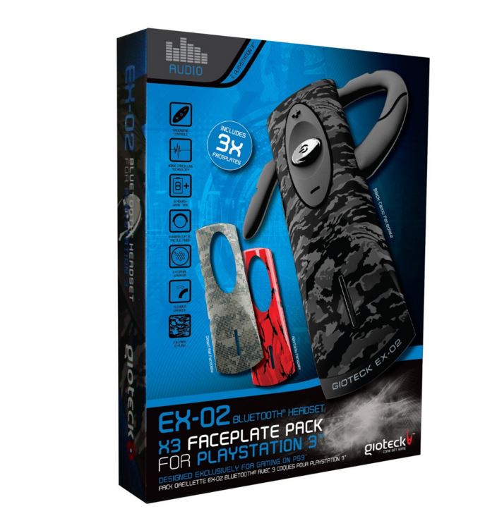 Audifono Bluetooth Gioteck Ex-02 Con 3 Faceplates