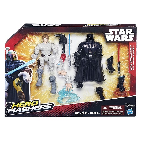 Oferta Figura Star Wars Hero Mashers Luke Skywalker Vs Darth Vader -Hasbro- 