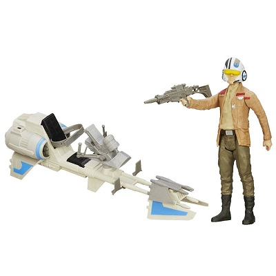 Oferta Figura Star Wars Speeder Con Poe Dameron -30 Cms Deluxe Series- 
