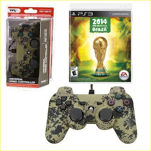 Control Con Cable Camuflado + FIFA World Cup 