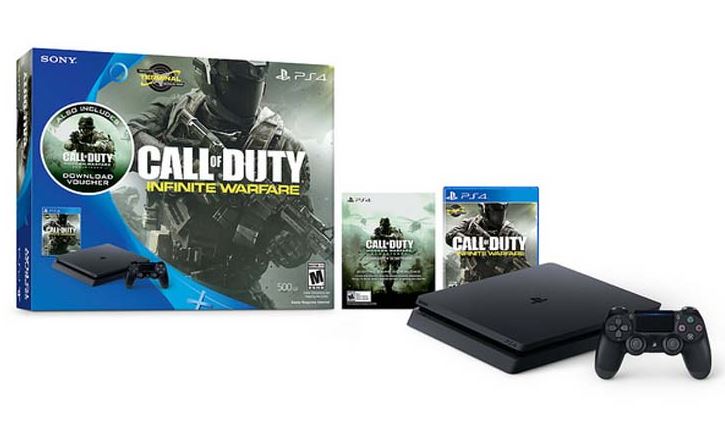 Consola PS4 Slim 500 Gb + Cod Infinite Warfare + Codigo Descarga Cod 4 Mw 