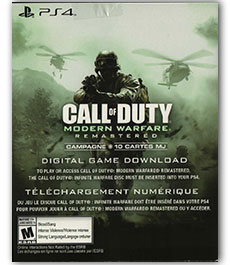 Call Of Duty Infinite Warfare + Codigo Cod Modern Warfare Remastered 