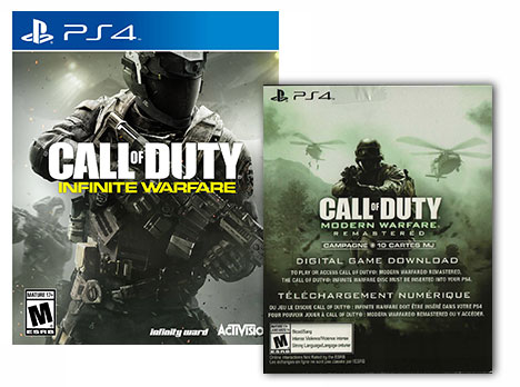 Call Of Duty Infinite Warfare + Codigo Cod Modern Warfare Remastered 