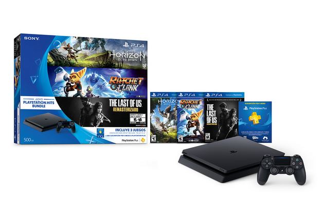 Consola PS4 Slim 500 Bundle Latam 3 Juegos 
