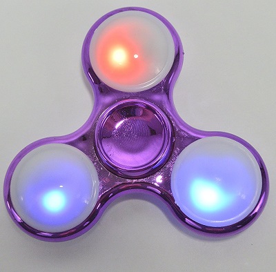Spinner Metalico Con Luz Led Purple 