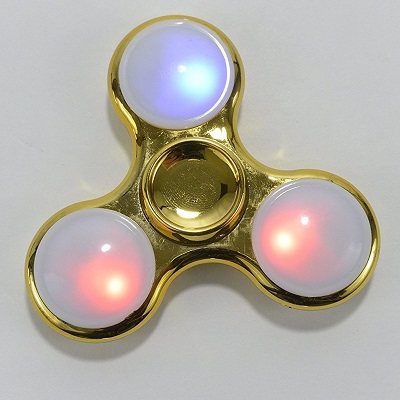 Spinner Metalico Con Luz Led Gold 