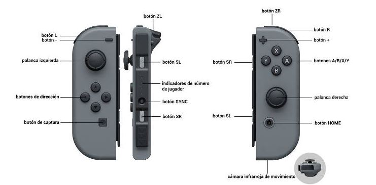 Control Joy-Con Gris-Gris (Derecho-Izquierdo) Original Nintendo 