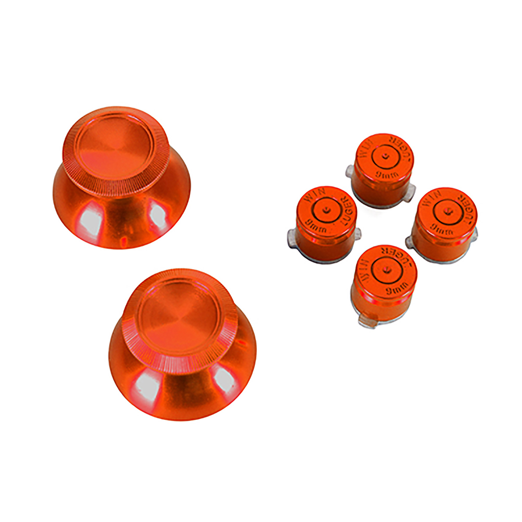 Analogos y Botones Aluminio Color Rojo PS4 [Accesorio PS4]