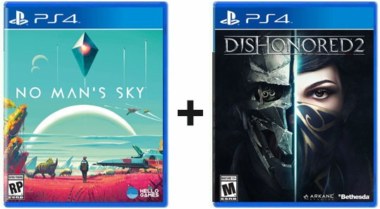 PS4 2 Juegos Completos Dishonored 2 + No Man Sky (Oferta Especial) 