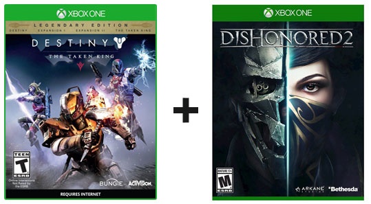 XONE 2 Juegos Completos Destiny The Taken King + Dishonored 2 (Oferta Especial) 