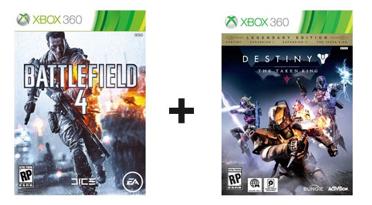 X360 2 Juegos Completos Destiny The Taken King + Battlefield 4 (Oferta Especial) 