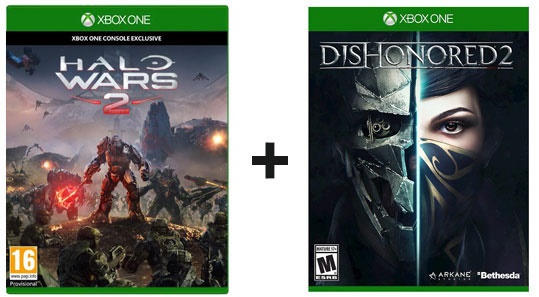 XONE 2 Juegos Completos Dishonored 2 + Halo Wars 2 (Oferta Especial) 