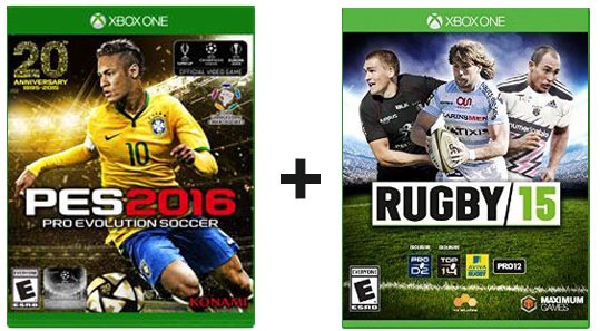 XONE 2 Juegos Completos Rugby 15 + Pes 2016 (Oferta Especial) 