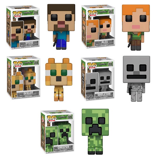 Figuras Minecraft Funko Pop! (Combo 5 Personajes) 