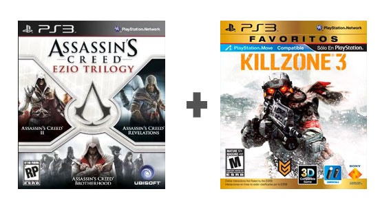 PS3 2 Juegos Completos Assassins Creed Ezio Trilogy + Killzone 3 (Oferta Especial) 