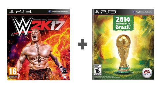PS3 2 Juegos Completos WWE 2K17 + FIFA World Cup (Oferta Especial) 