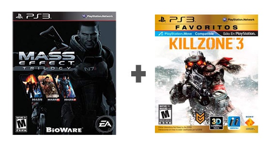PS3 2 Juegos Completos Mass Effect Trilogy + Killzone 3 (Oferta Especial) 