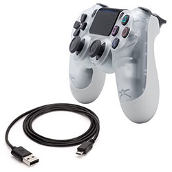 Control Dualshock 4 Crystal + Cable Carga Regalo 