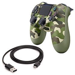Control Dualshock 4 Camuflado Verde + Cable Carga Regalo 