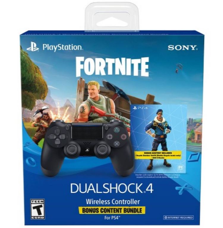 PS4 Control Dualshock 4 Negro + Contenido Adicional Fortnite 