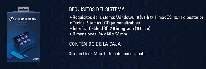Elgato Stream Deck Mini (Controlador 6 Teclas Lcd Personalizables) 