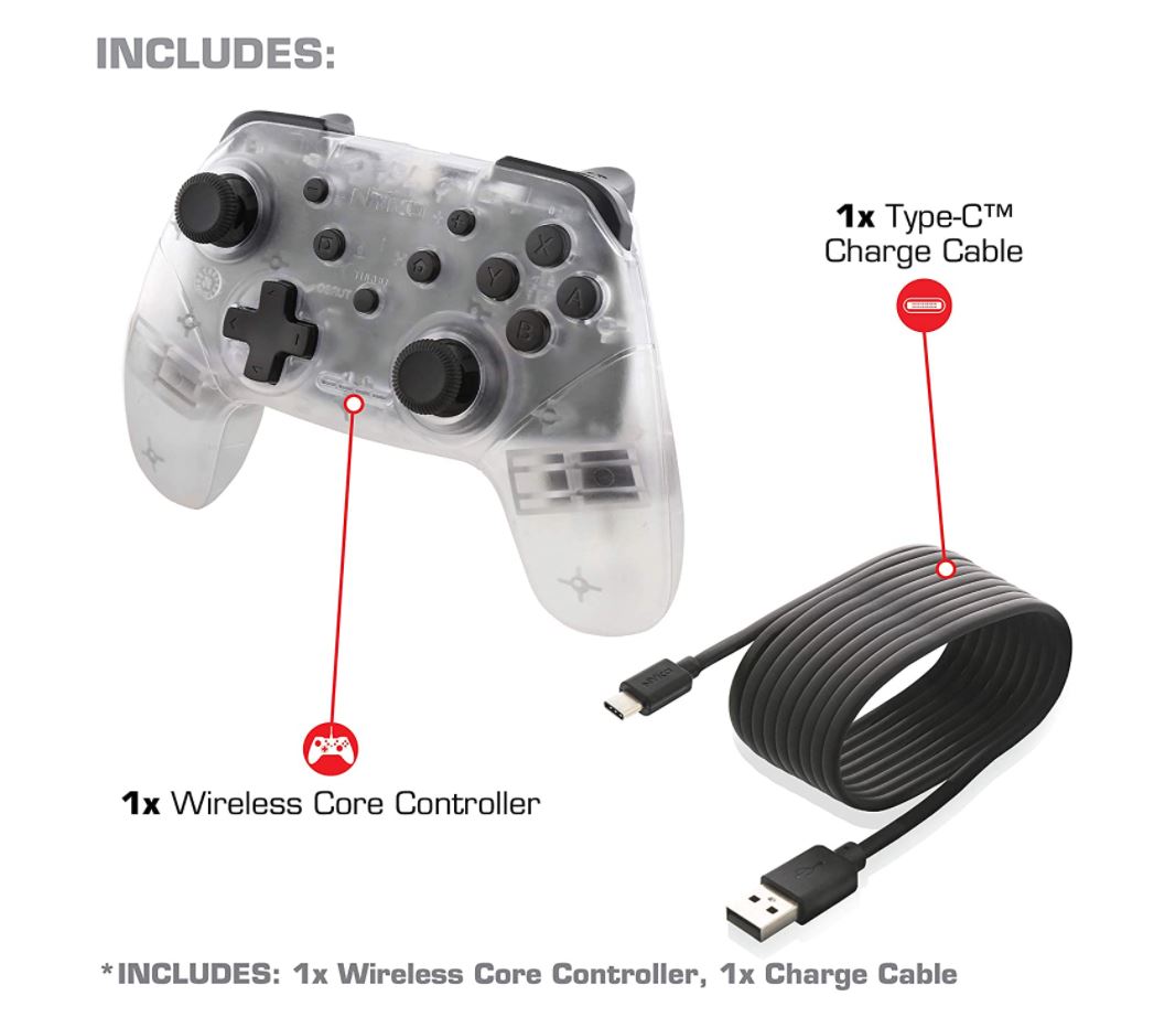 Control Nintendo Switch Crystal Inalambrico (Nyko) 