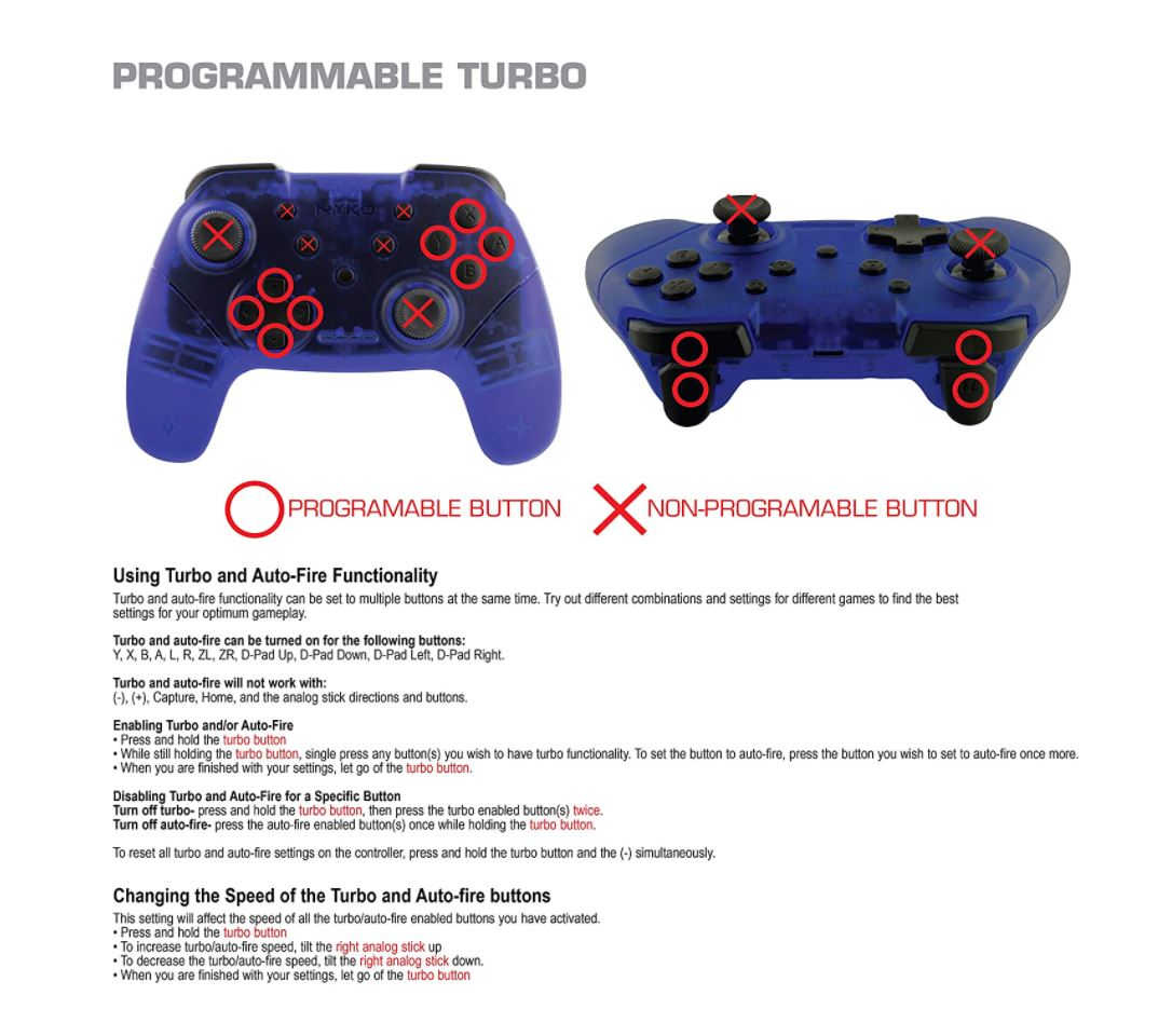 Control Nintendo Switch Azul Inalambrico (Nyko) 