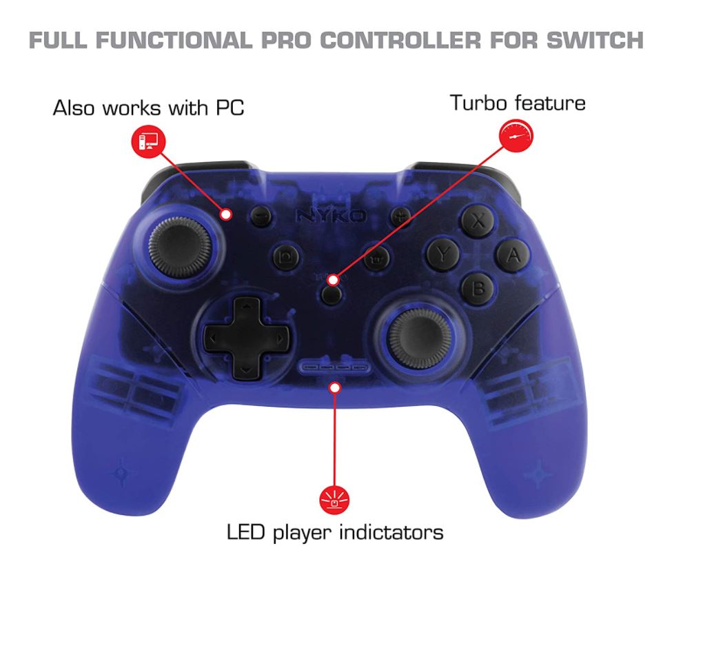 Control Nintendo Switch Azul Inalambrico (Nyko) 