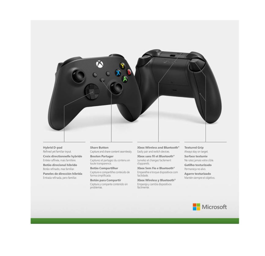 Control Inalambrico Carbon Black (Negro) 