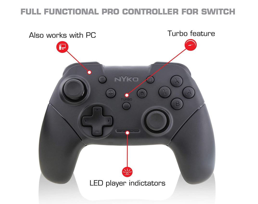 Control Nintendo Switch Negro Inalambrico (Nyko) 